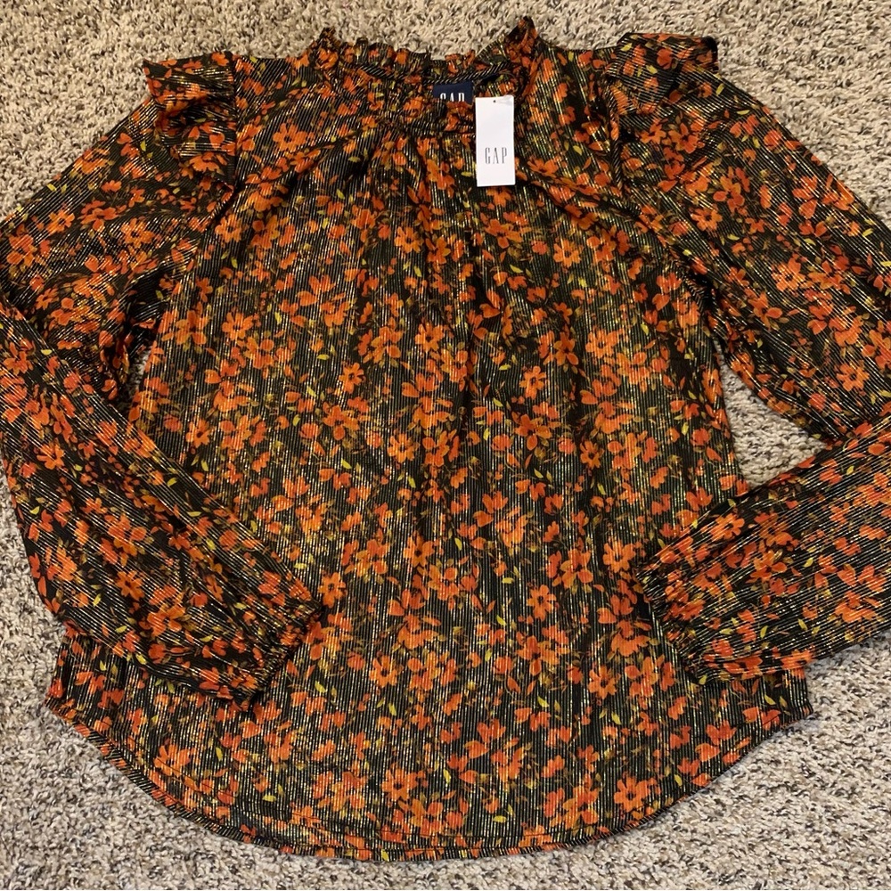 NWT Gap Women’s Sparkle Floral Top Size XS